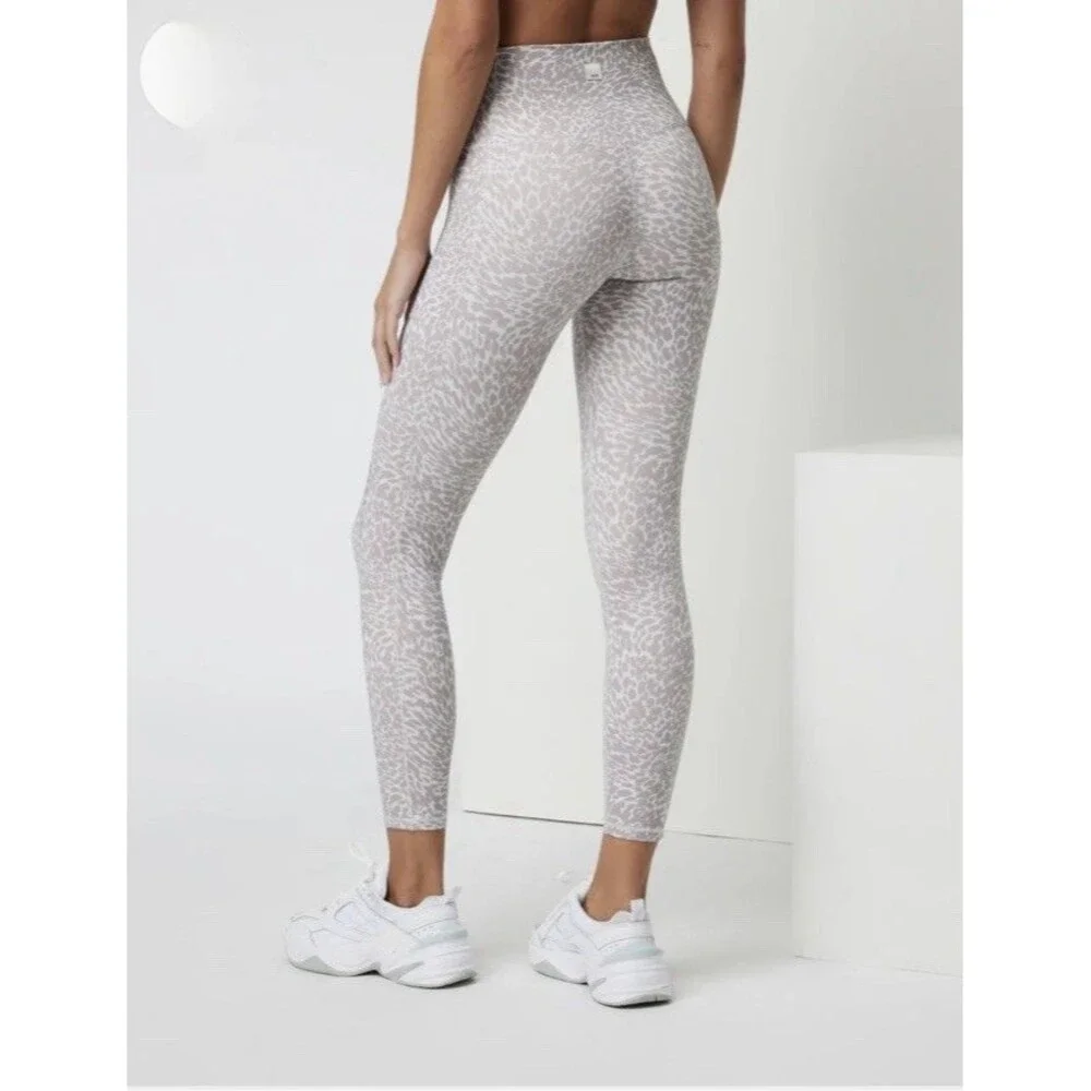 VUORI Womens Studio Pocket Legging Animal Print Drawstring Joggers Gray L - Picture 2 of 16